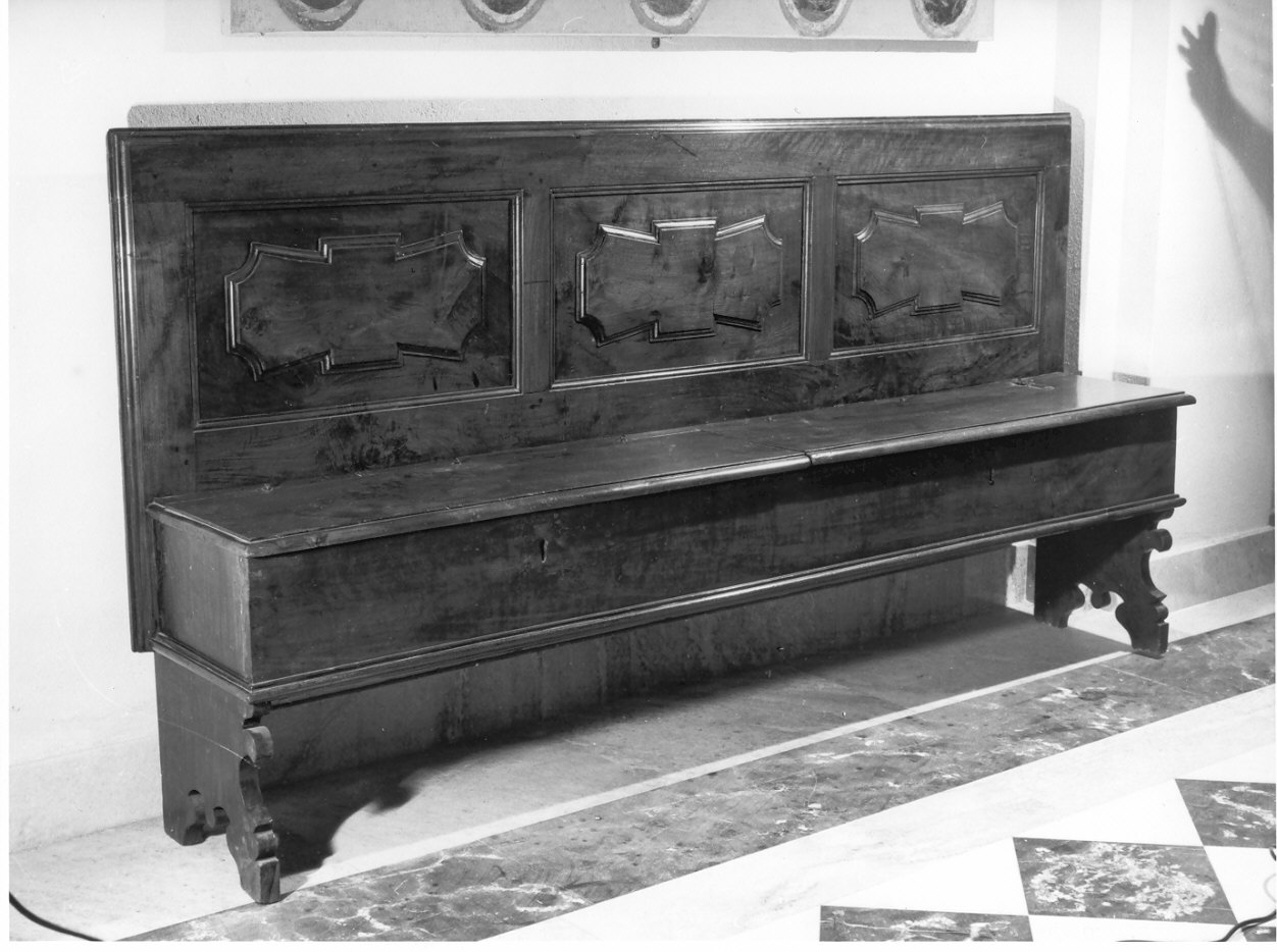 banco da chiesa, serie - ambito valtellinese (sec. XIX)