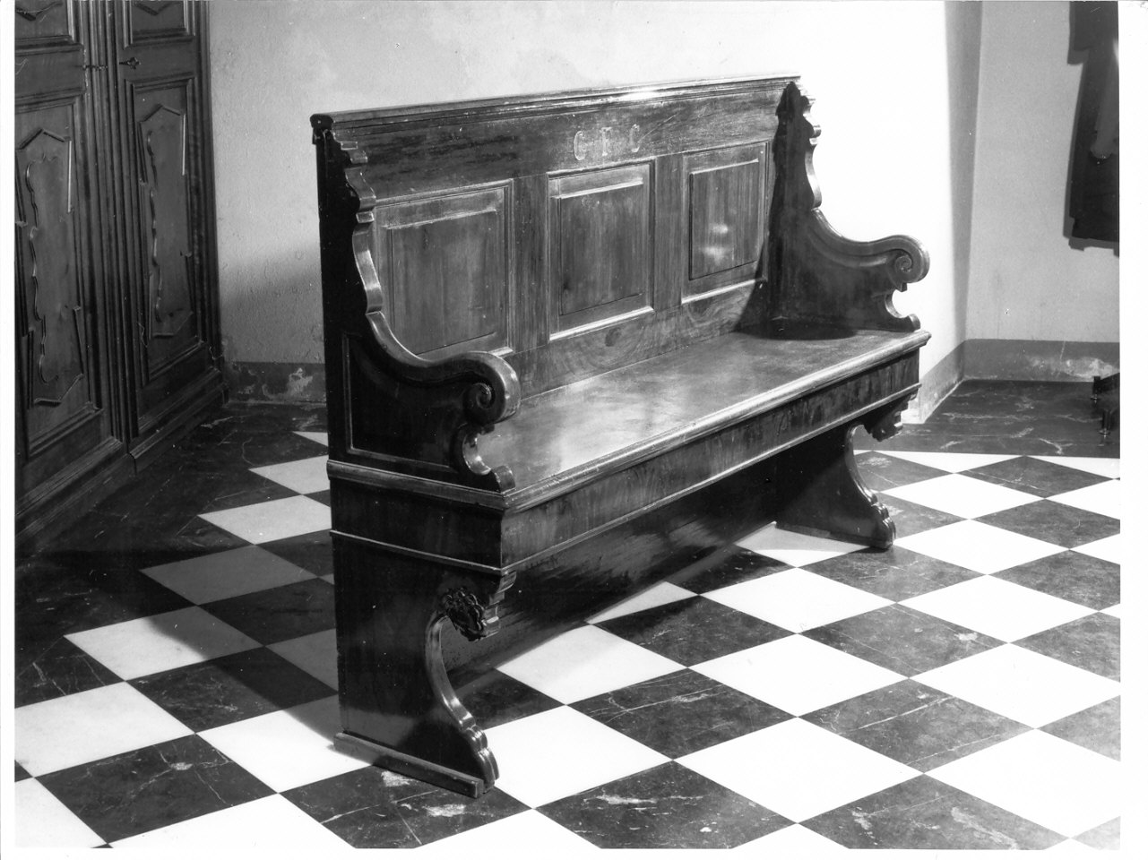 banco da chiesa, opera isolata - ambito valtellinese (sec. XIX)