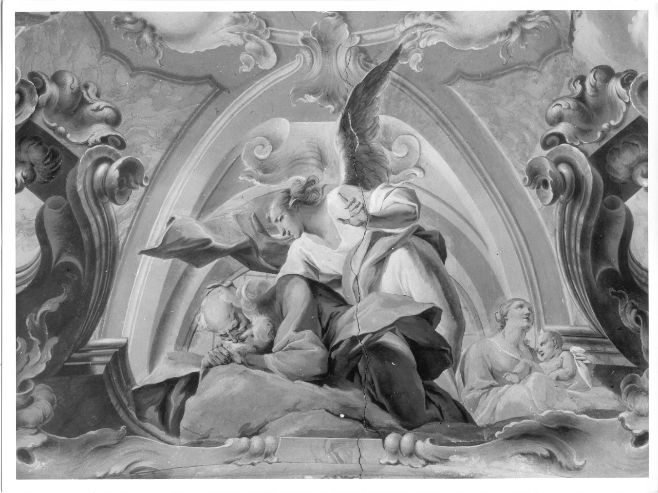sogno di San Giuseppe (dipinto, elemento d'insieme) di Petrini Giuseppe Antonio (attribuito) (seconda metà sec. XVIII)