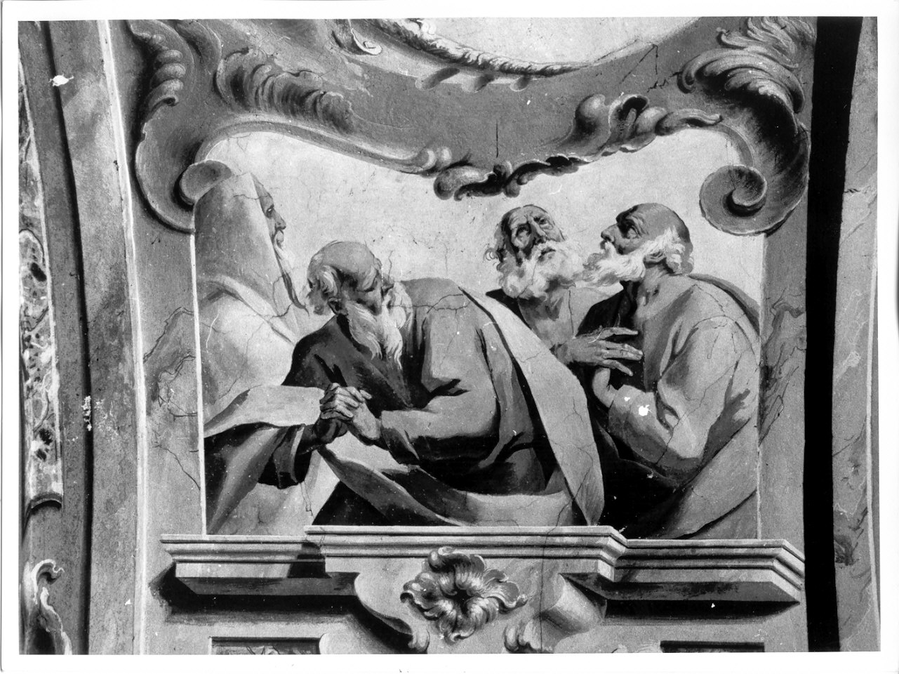 apostoli a mezza figura (dipinto, elemento d'insieme) di Petrini Giuseppe Antonio (attribuito) (seconda metà sec. XVIII)
