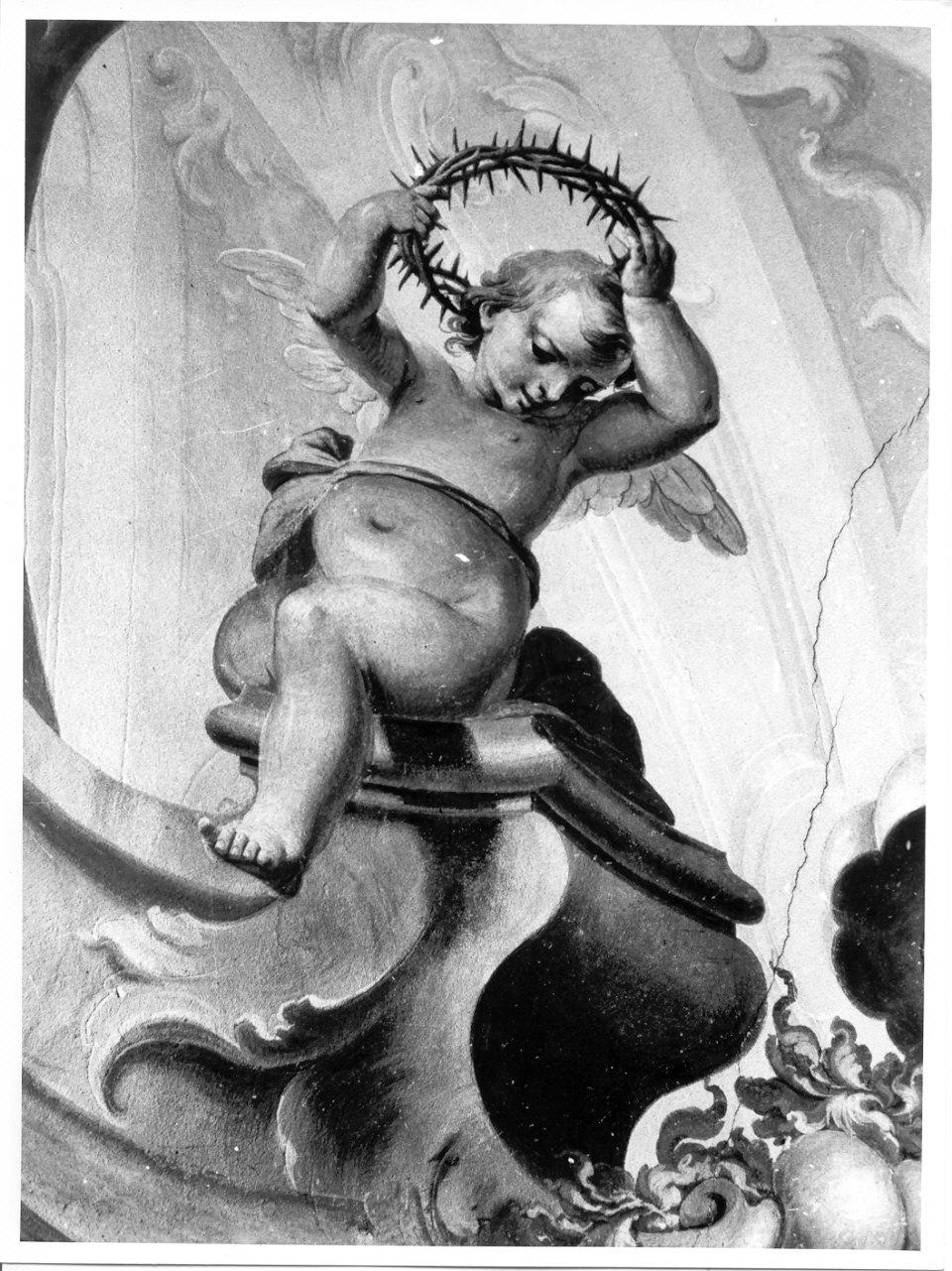 angioletti con simboli della Passione (dipinto, elemento d'insieme) di Torricelli Giuseppe (attribuito) (seconda metà sec. XVIII)