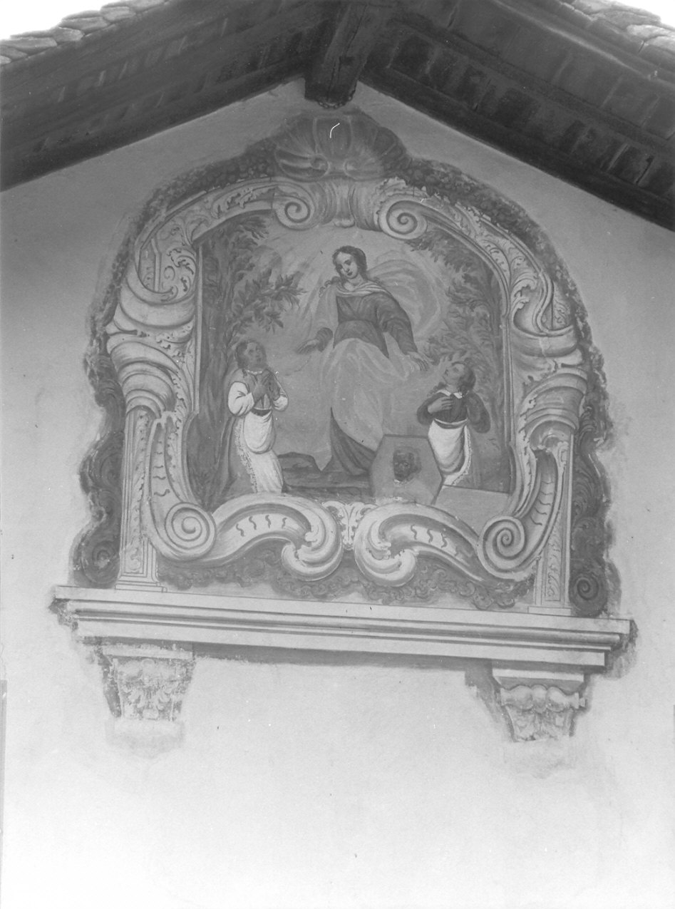 apparizione della Madonna (dipinto, opera isolata) - ambito della Val Chiavenna (sec. XVIII)