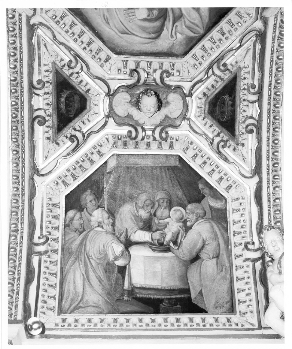 circoncisione di Gesù Bambino (dipinto, elemento d'insieme) di Conconi Turildo (sec. XVII)