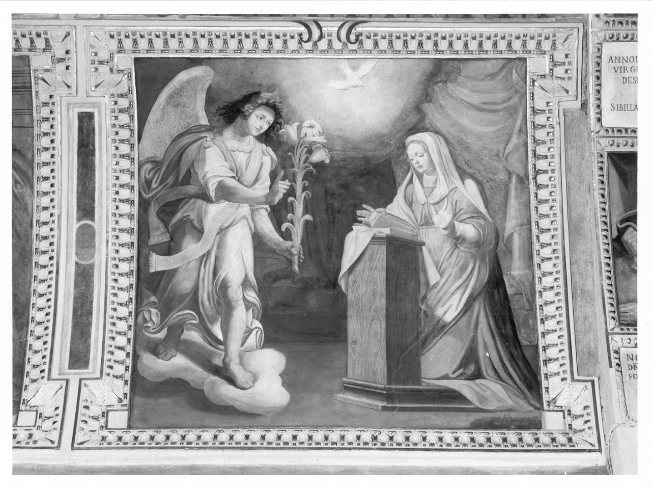 Annunciazione (dipinto, elemento d'insieme) di Conconi Turildo (sec. XVII)