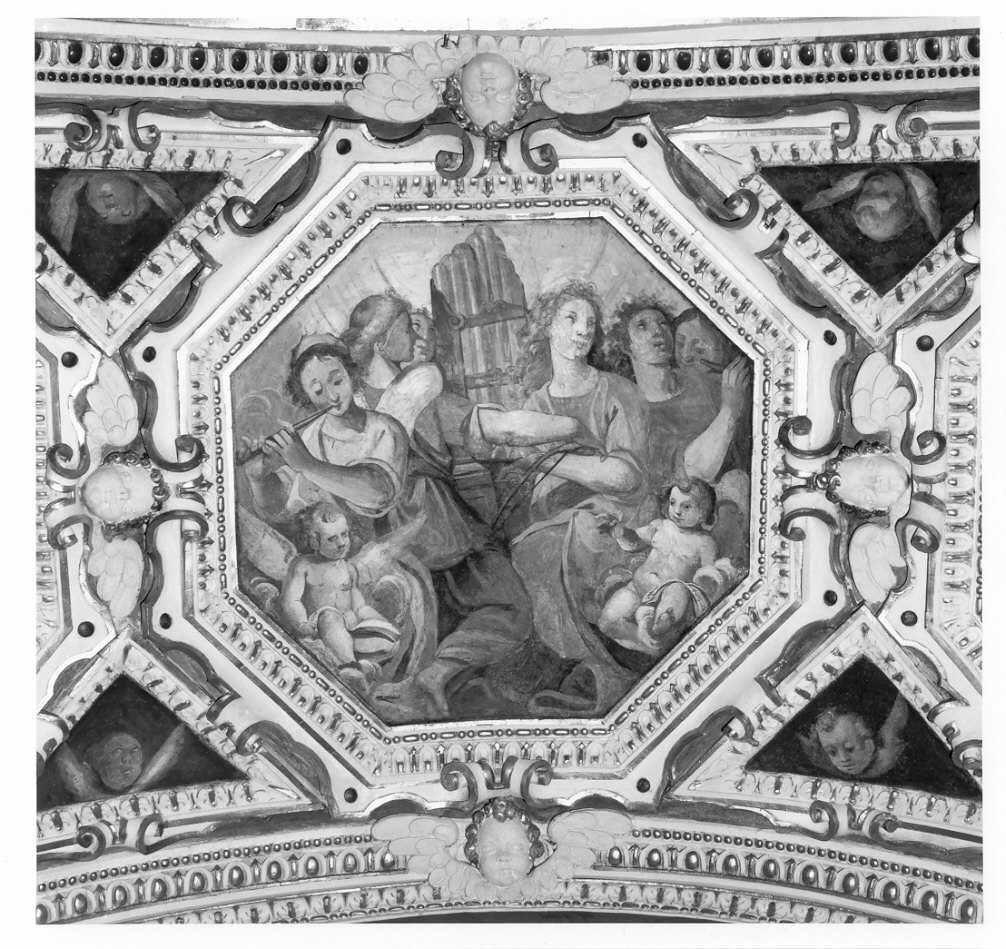 angeli musicanti (dipinto, elemento d'insieme) di Conconi Turildo (scuola) (sec. XVII)