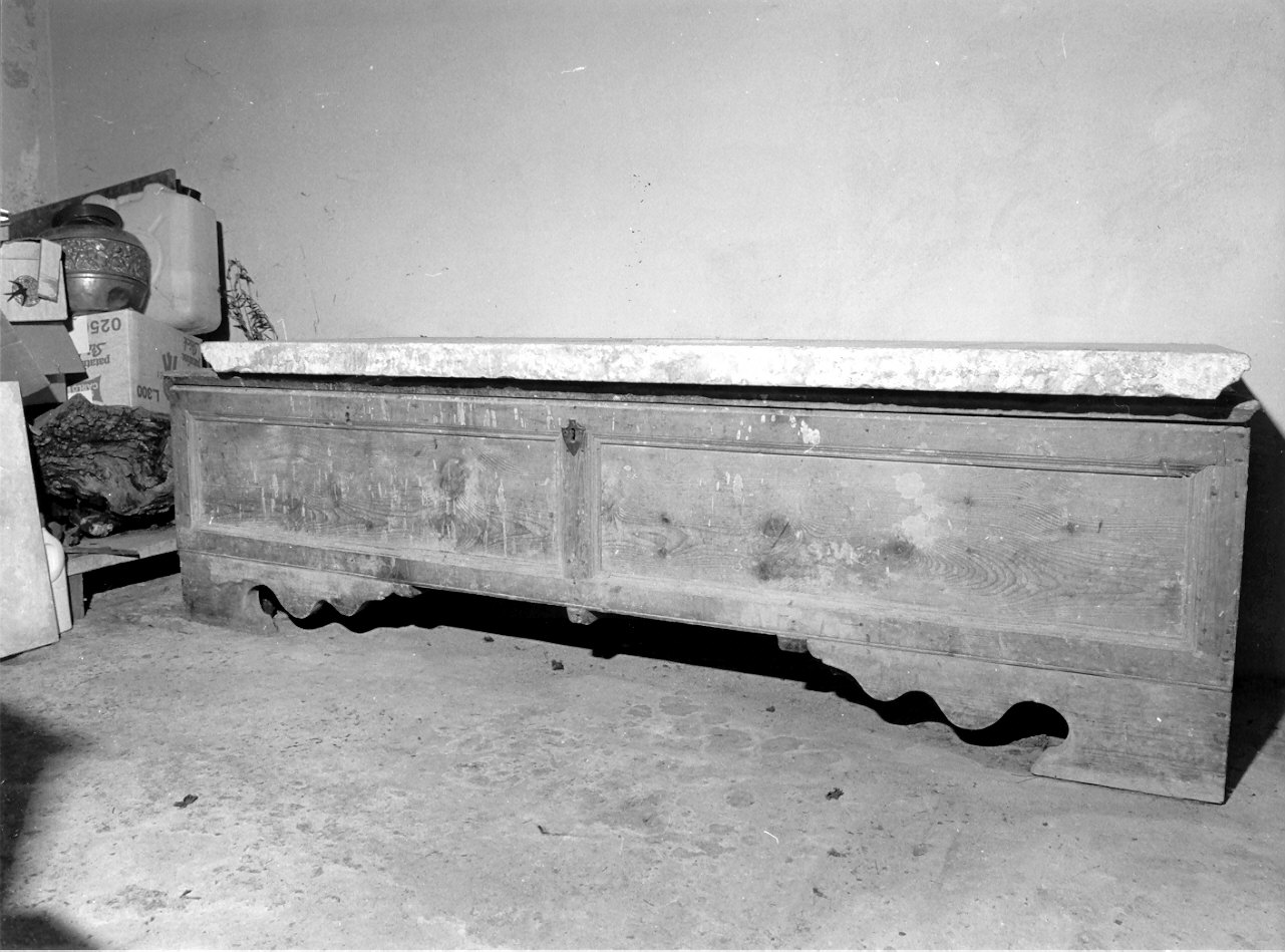 cassapanca, opera isolata - ambito della Val Chiavenna (sec. XIX)