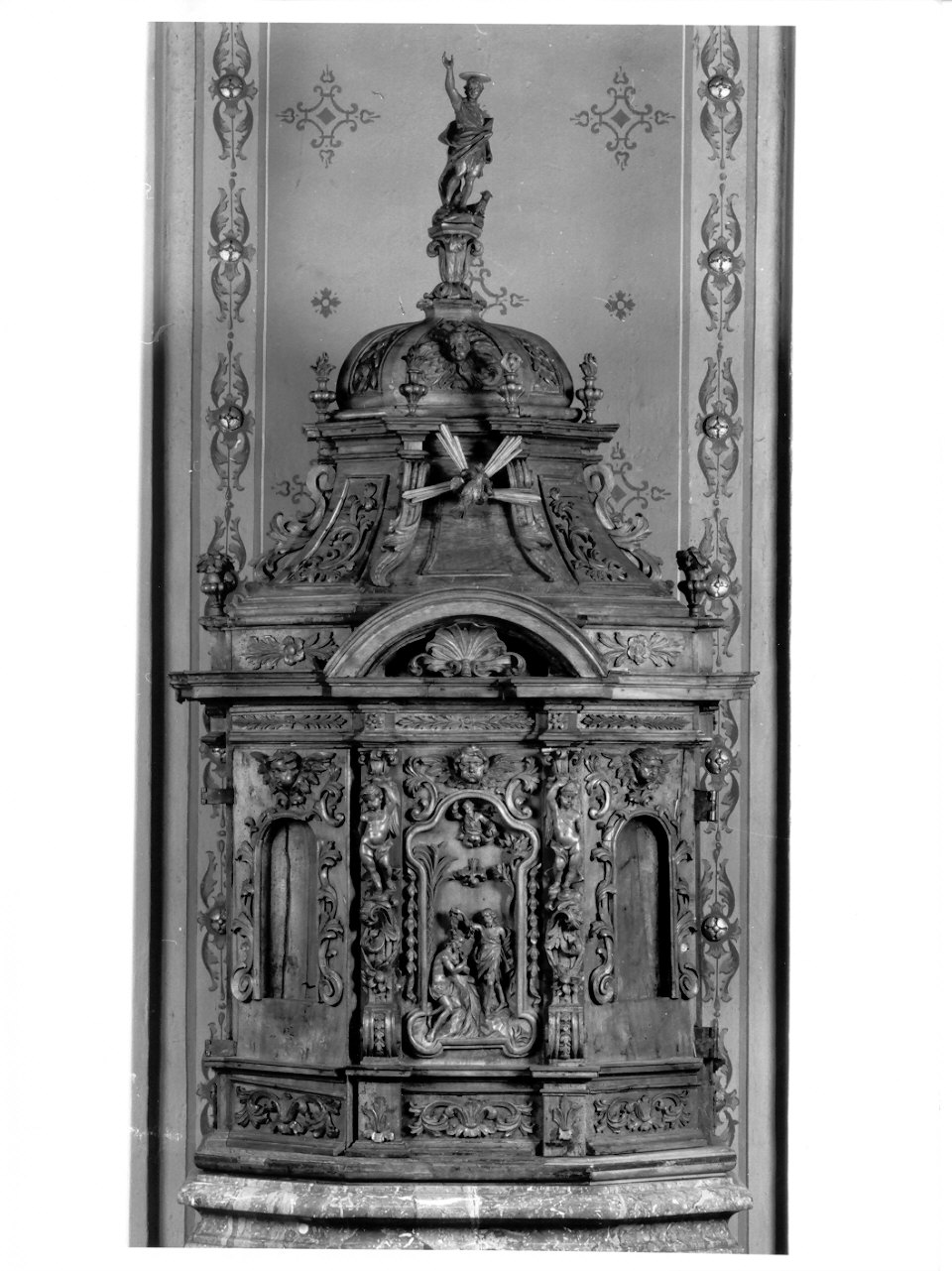 coperchio del fonte battesimale, opera isolata di Albiolo Giovanni (sec. XVIII)