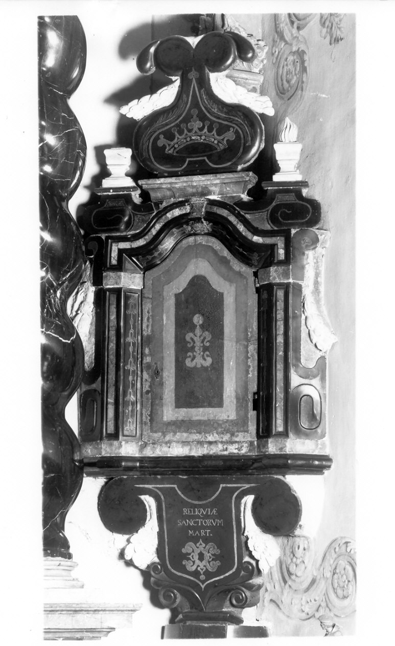 tabernacolo-reliquiario, coppia - ambito lariano (sec. XVII)