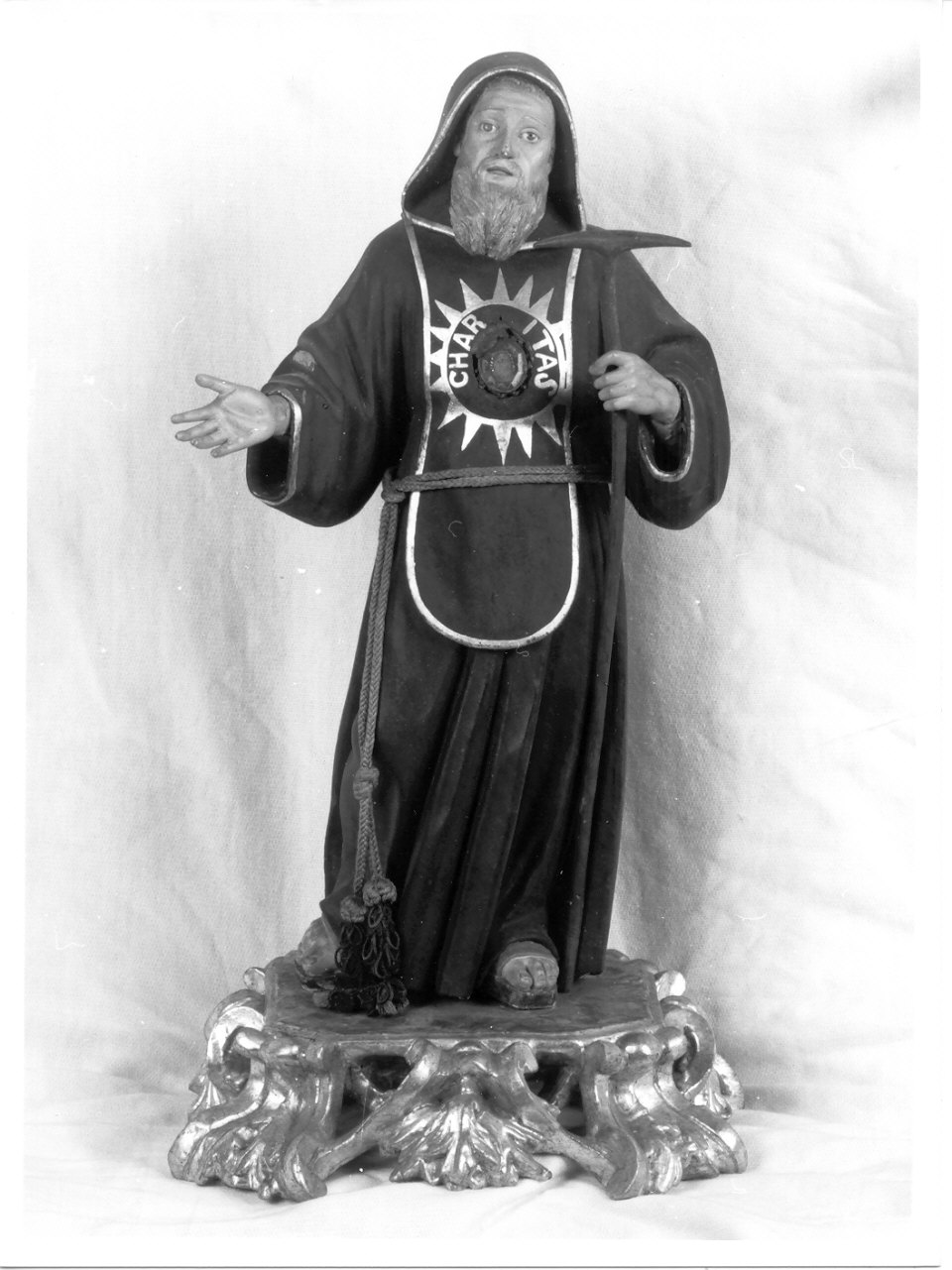 San Francesco di Paola (reliquiario - a statua, pendant) - ambito napoletano (sec. XVIII)