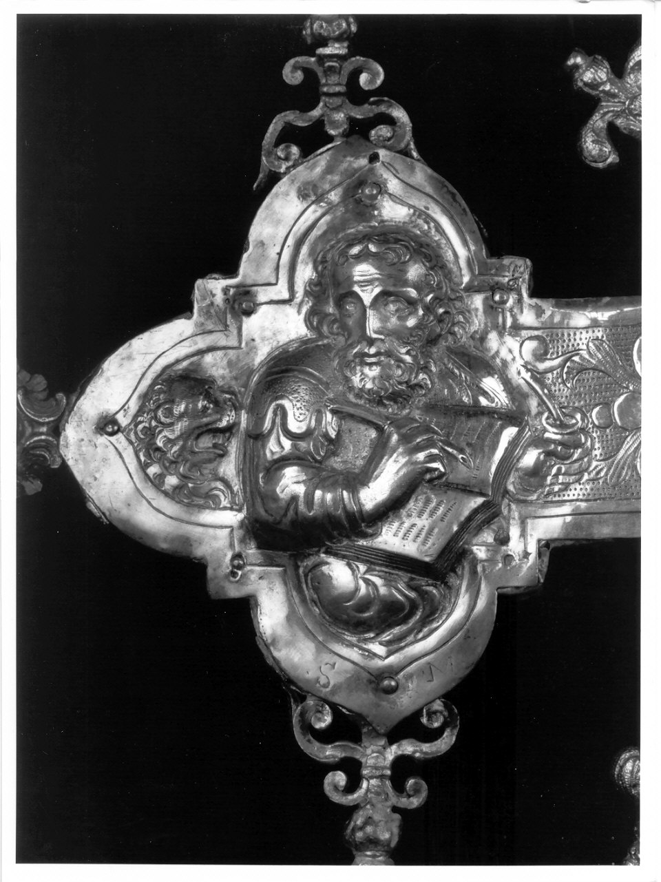San Marco Evangelista (placchetta di croce processionale, elemento d'insieme) - bottega napoletana (sec. XVI)