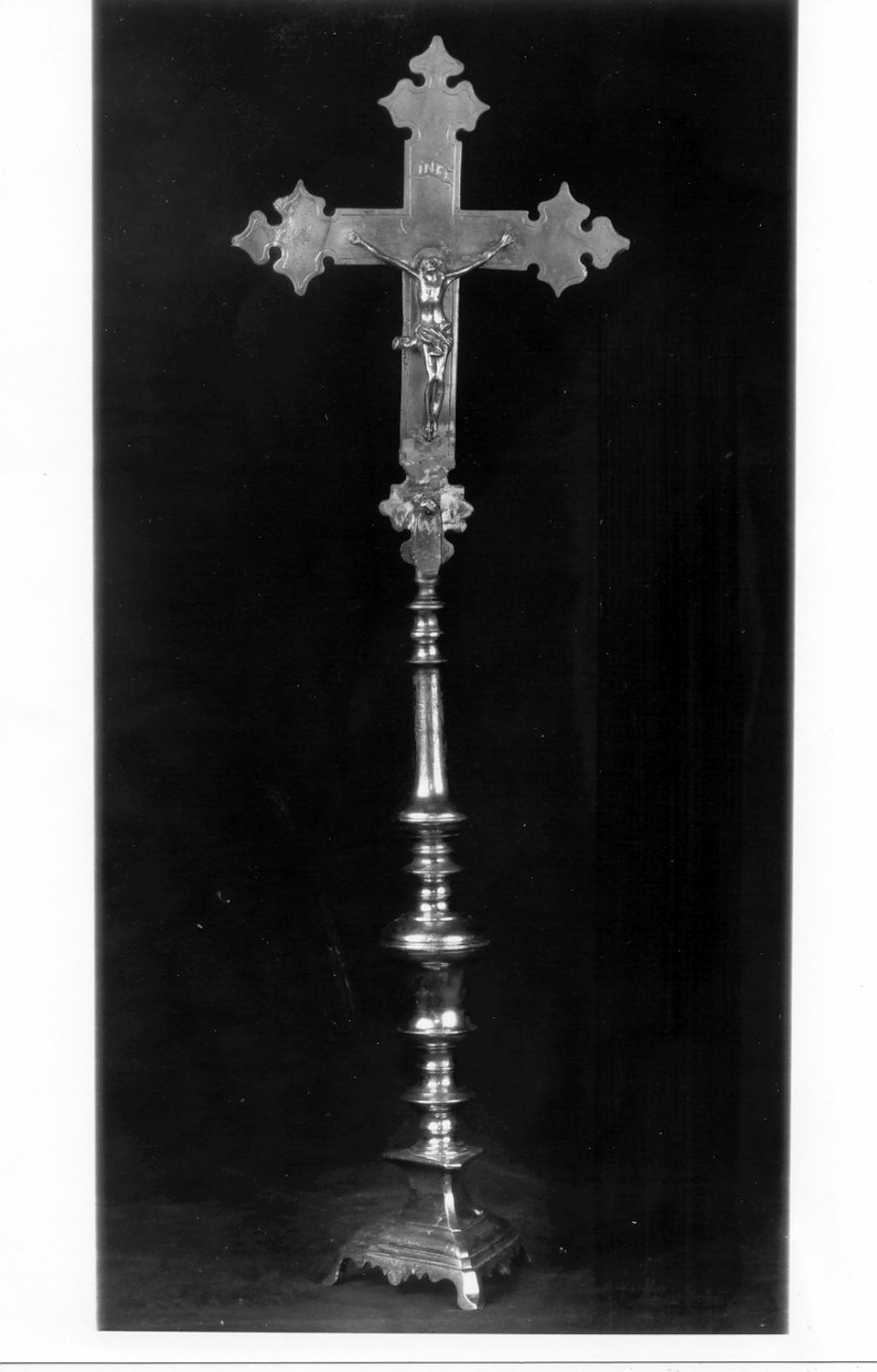 croce d'altare, opera isolata - bottega lombarda (prima metà sec. XIX)