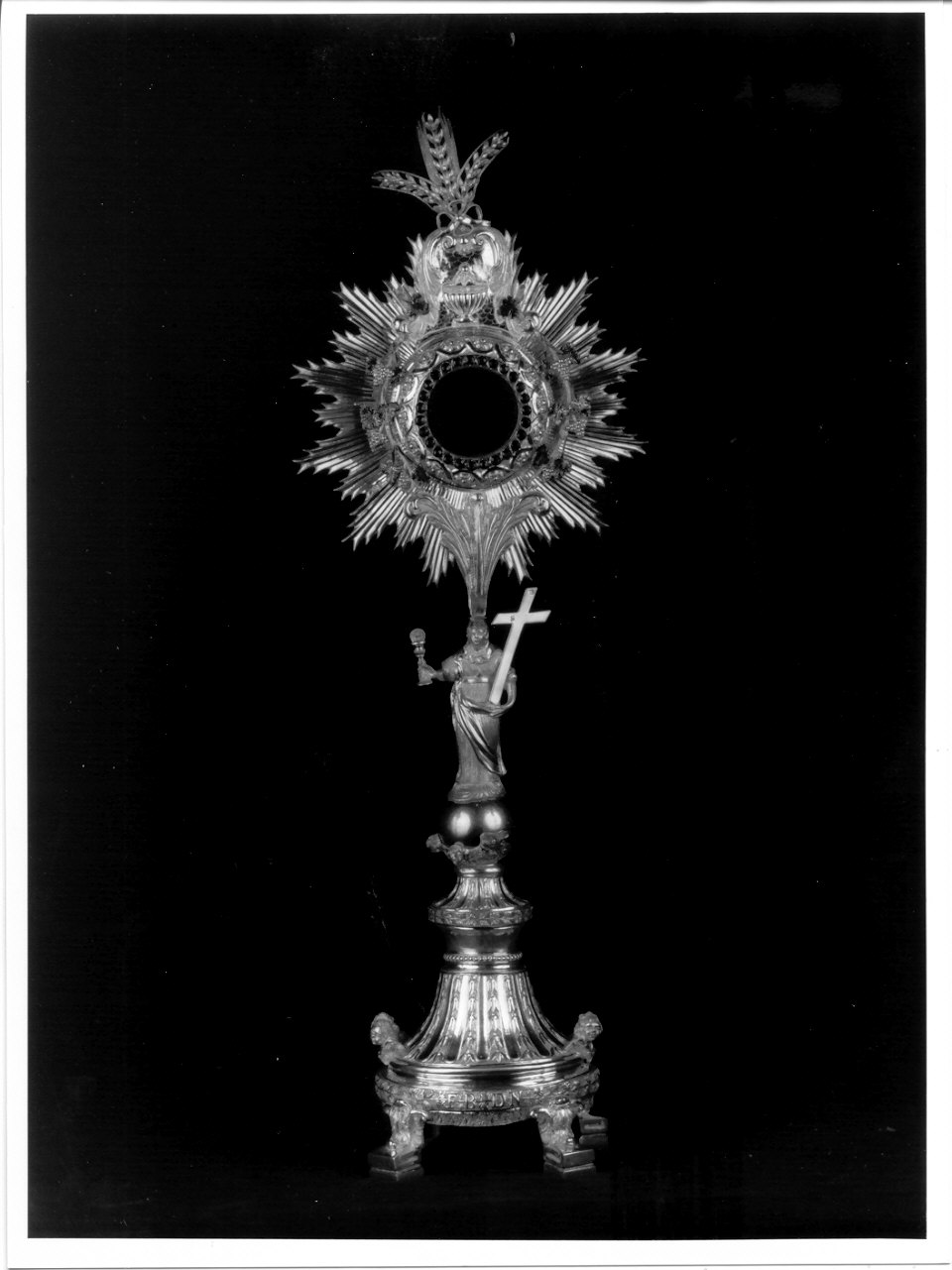 ostensorio - a raggiera, opera isolata - ambito napoletano (sec. XIX)