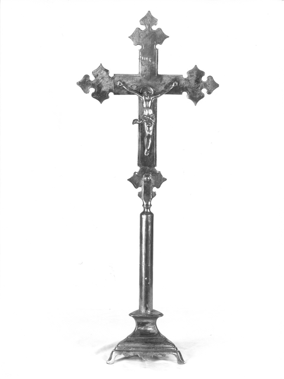 croce d'altare, opera isolata - bottega lombarda (prima metà sec. XIX)