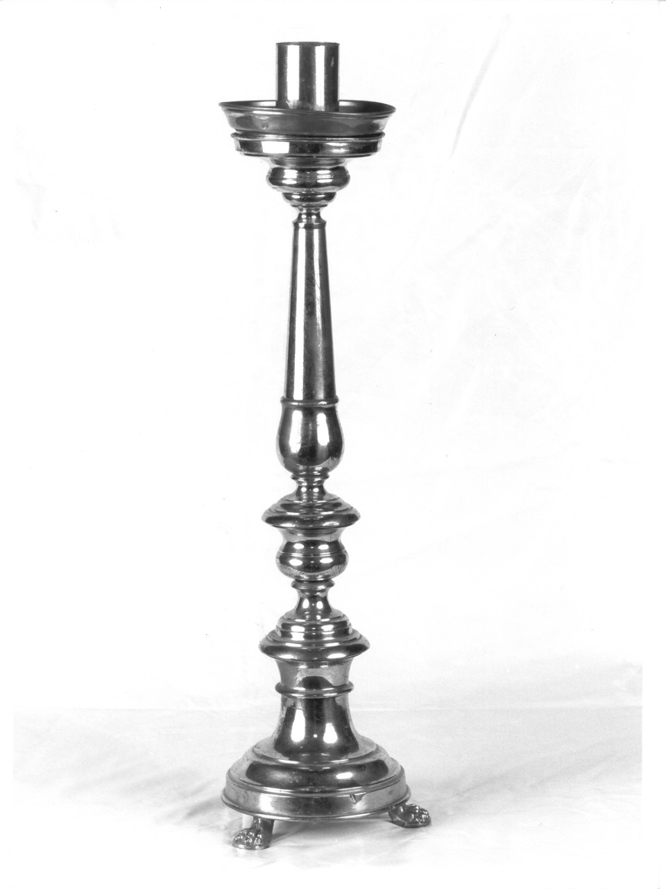 candeliere d'altare, opera isolata - bottega lombarda (inizio sec. XIX)