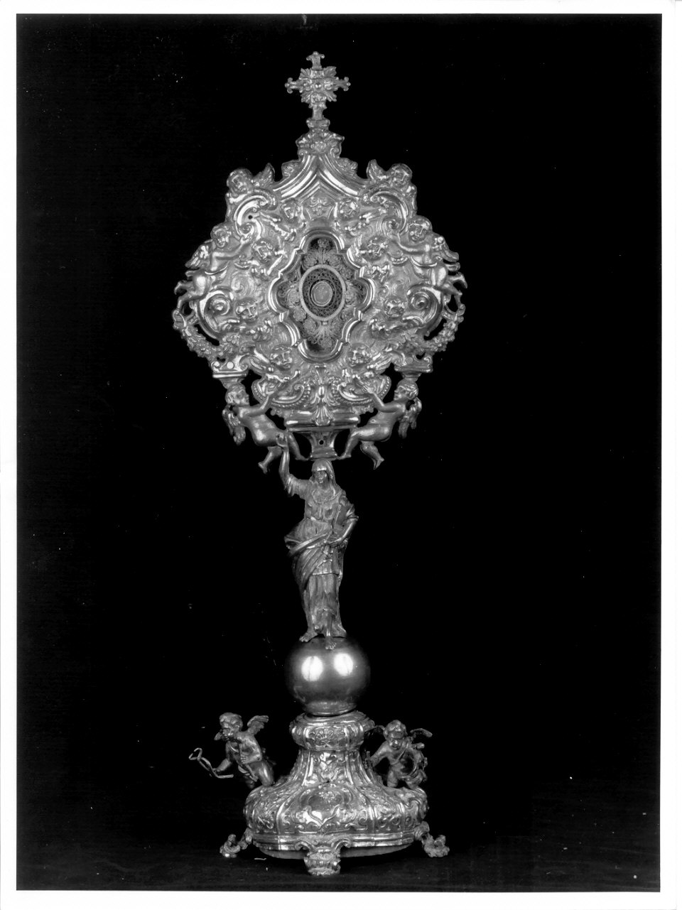 reliquiario - a ostensorio, opera isolata - bottega napoletana (sec. XVIII)