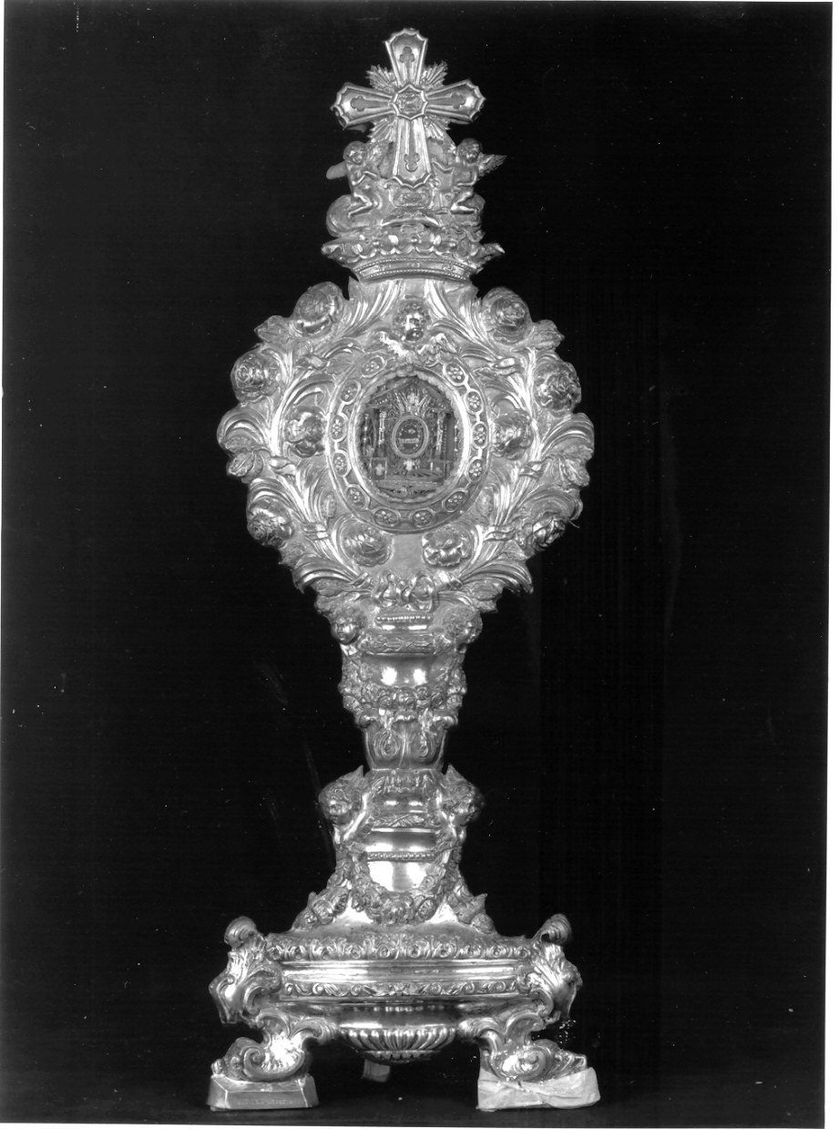 reliquiario - a ostensorio, opera isolata - ambito napoletano (sec. XIX)