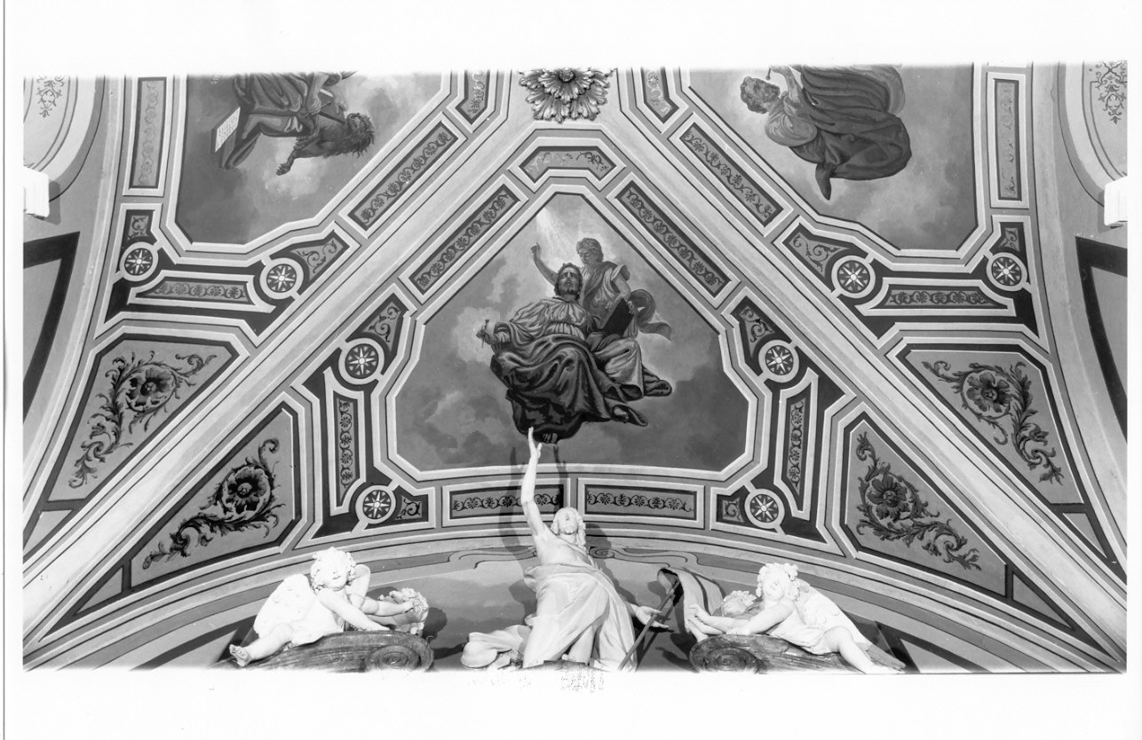 San Matteo Evangelista (decorazione pittorica, elemento d'insieme) di Gavazzeni Giovanni (fine sec. XIX)