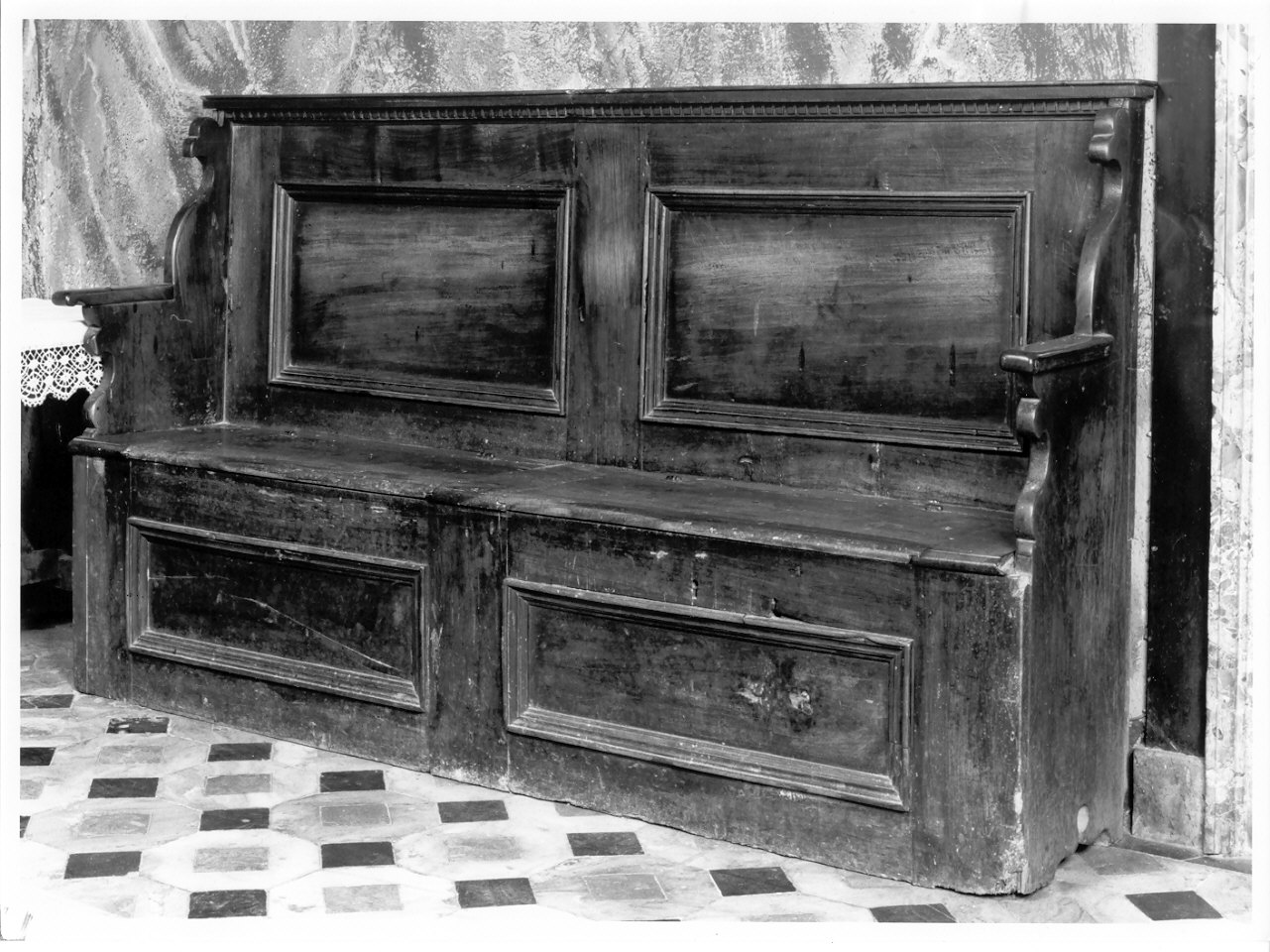 banco del coro, opera isolata - ambito valtellinese (sec. XVIII)