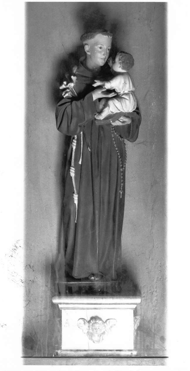 Sant'Antonio da Padova con il bambino (statua, opera isolata) - ambito lombardo (fine/inizio secc. XIX/ XX)