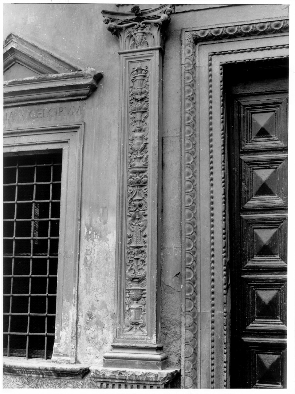motivi decorativi a candelabra (lesena, elemento d'insieme) di Rodari Tommaso (sec. XVI)