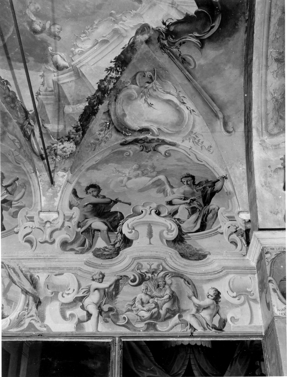 Sacra Famiglia (dipinto, elemento d'insieme) di Bianchi Pietro detto Bustino (attribuito) (inizio sec. XVIII)