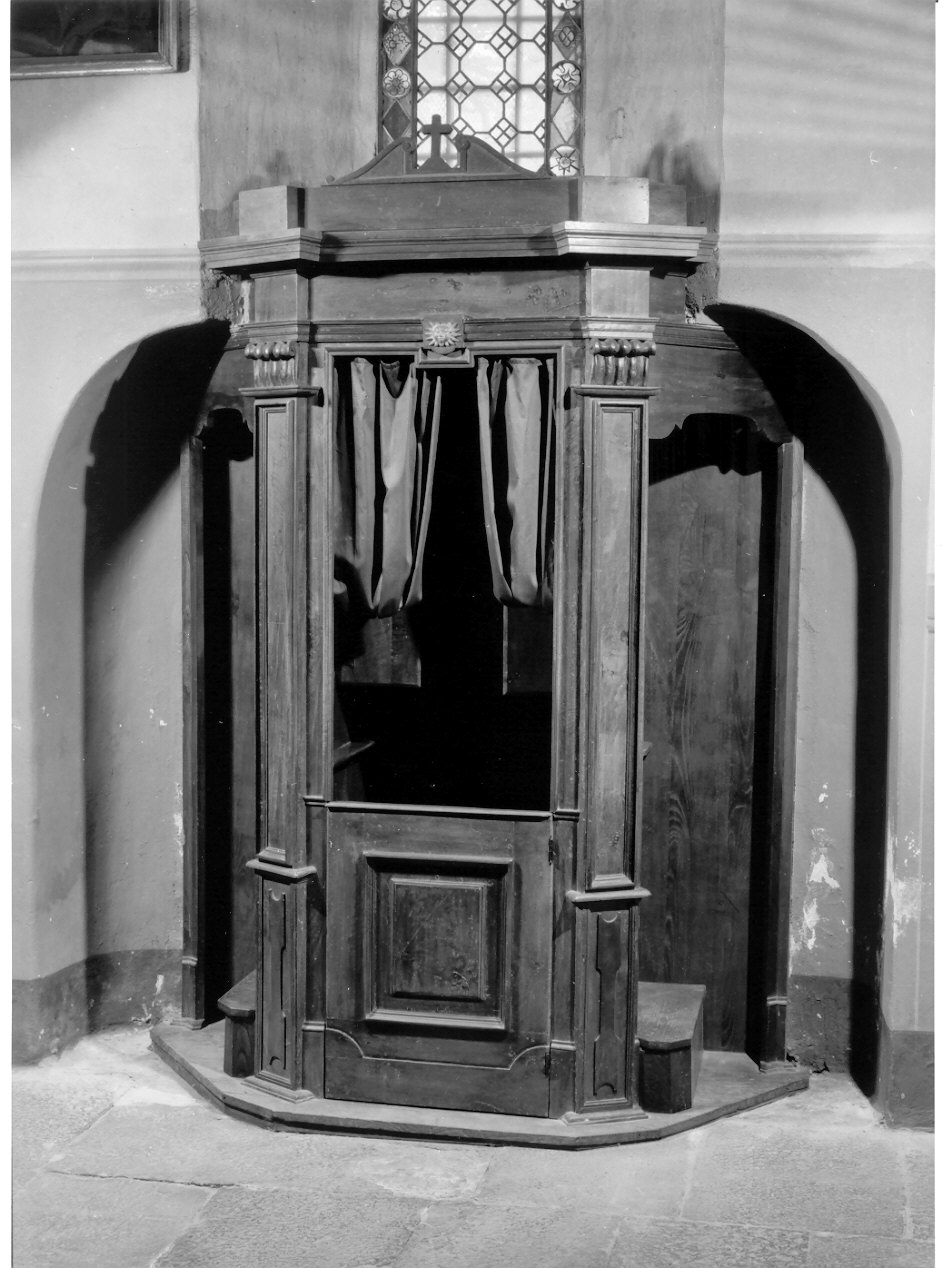 confessionale, opera isolata - ambito lombardo (metà sec. XIX)