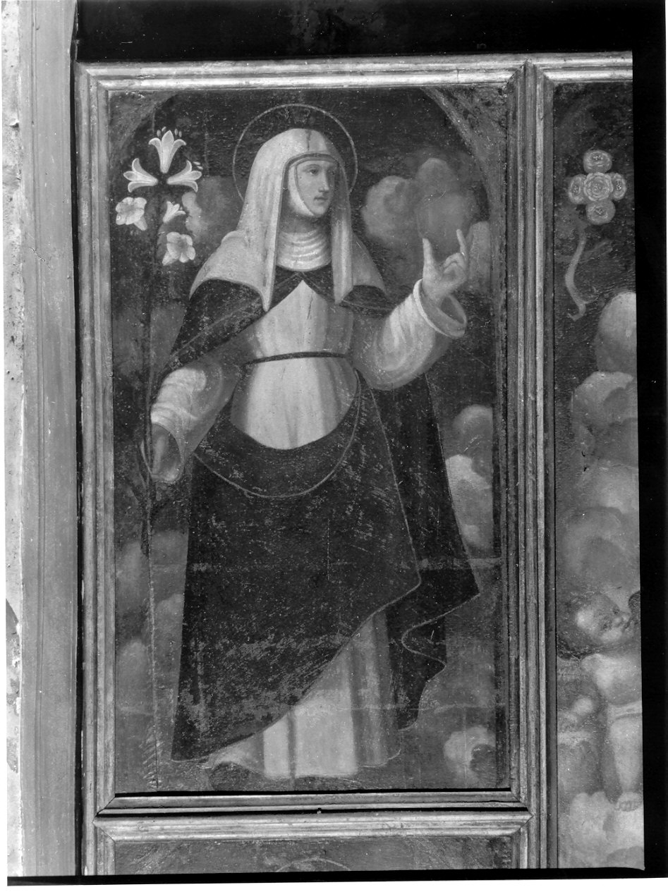 Santa Caterina da Siena (scomparto di polittico, elemento d'insieme) di De Barberis Vincenzo (attribuito) (secondo quarto sec. XVI)