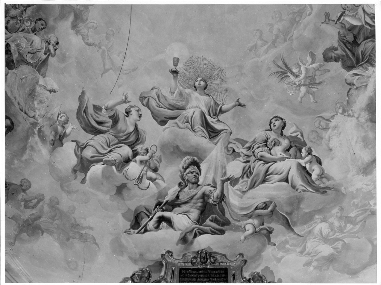 Virtù (dipinto, elemento d'insieme) di Bianchi Pietro detto Bustino (primo quarto sec. XVIII)
