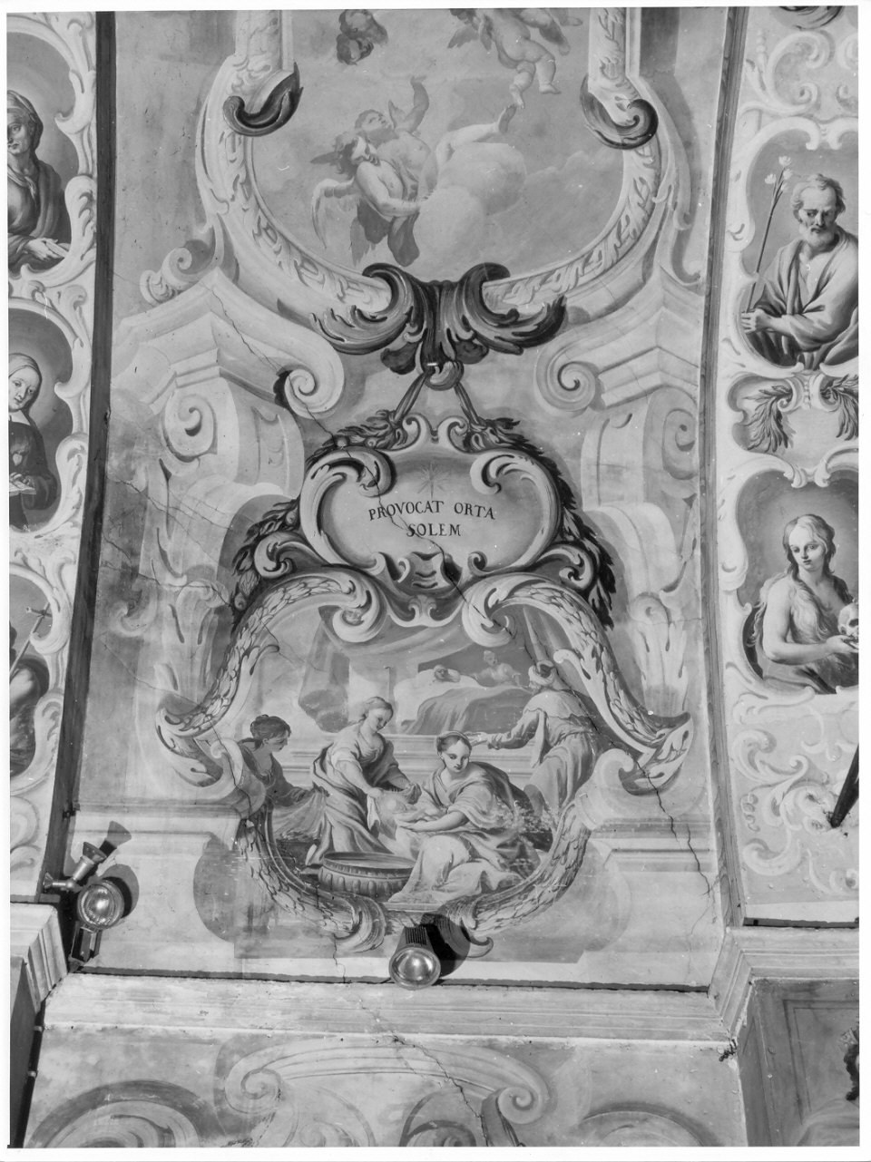 nascita di Maria Vergine (dipinto, elemento d'insieme) di Bianchi Pietro detto Bustino (attribuito) (inizio sec. XVIII)