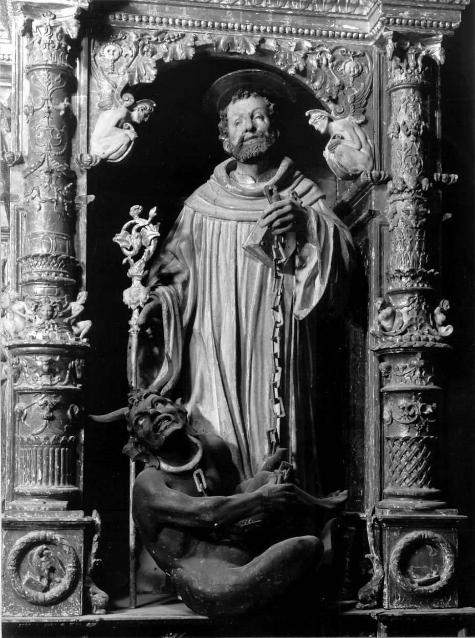 San Bernardo (statua, elemento d'insieme) di Del Maino Giovanni Angelo, Ferrari Gaudenzio, Stella Fermo detto Fermo da Caravaggio (sec. XVI)