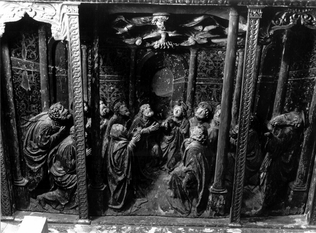 Pentecoste (rilievo, elemento d'insieme) di Del Maino Giovanni Angelo, Ferrari Gaudenzio, Stella Fermo detto Fermo da Caravaggio (sec. XVI)