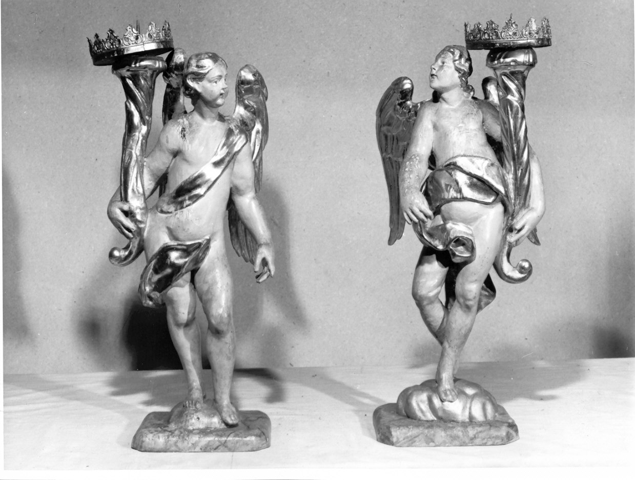 angeli (candelabro - a statuetta, coppia) - ambito lombardo (sec. XIX)