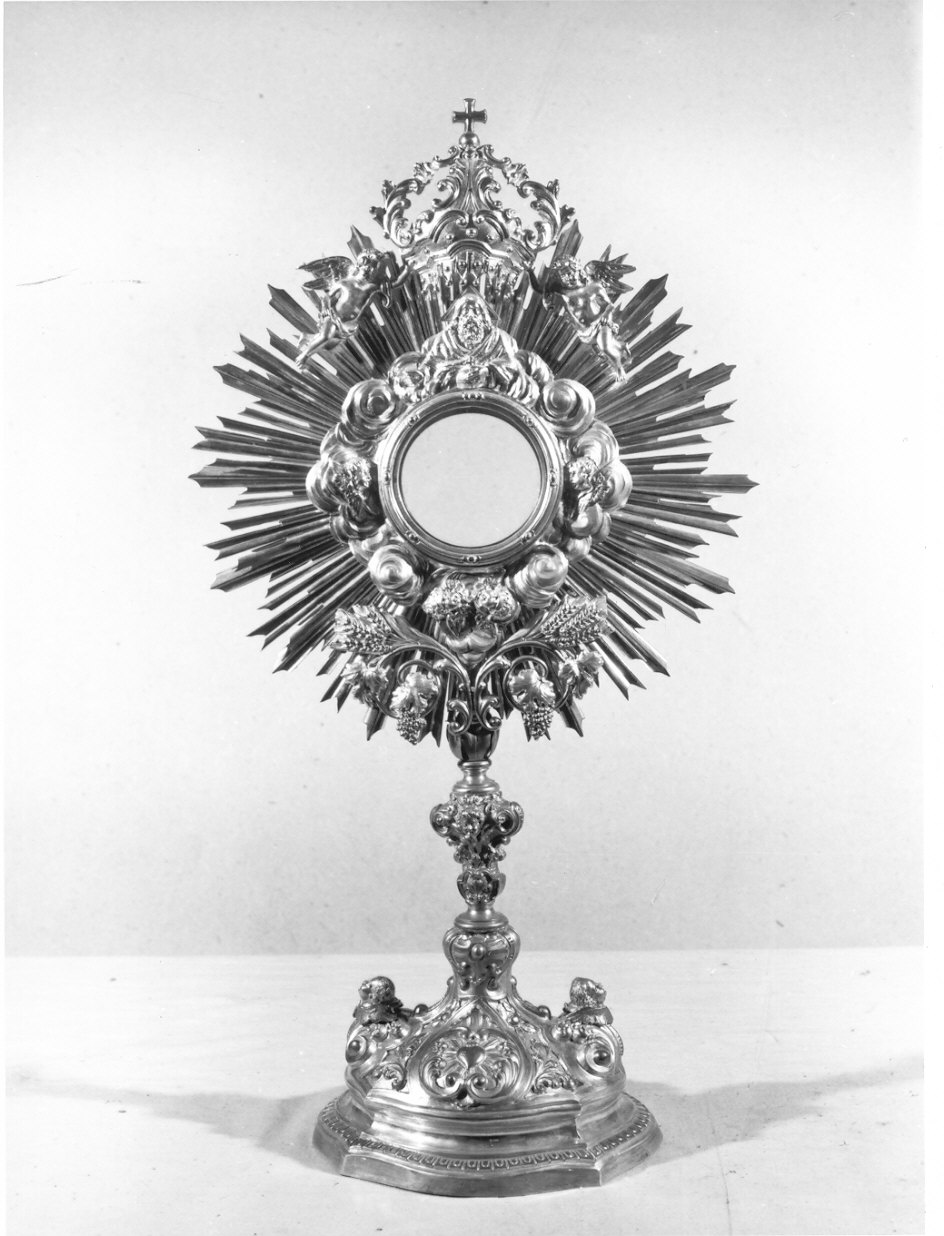 ostensorio - a raggiera, opera isolata - ambito lombardo (sec. XIX)