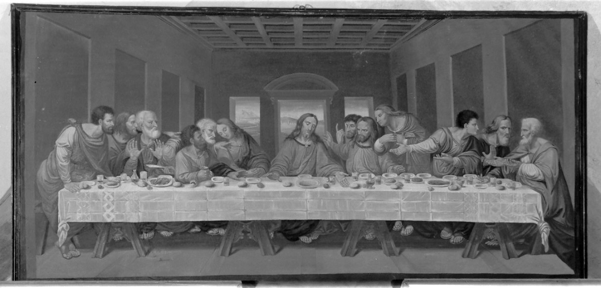 ultima cena (dipinto, opera isolata) di Gerosa Carlo (attribuito) (metà sec. XIX)