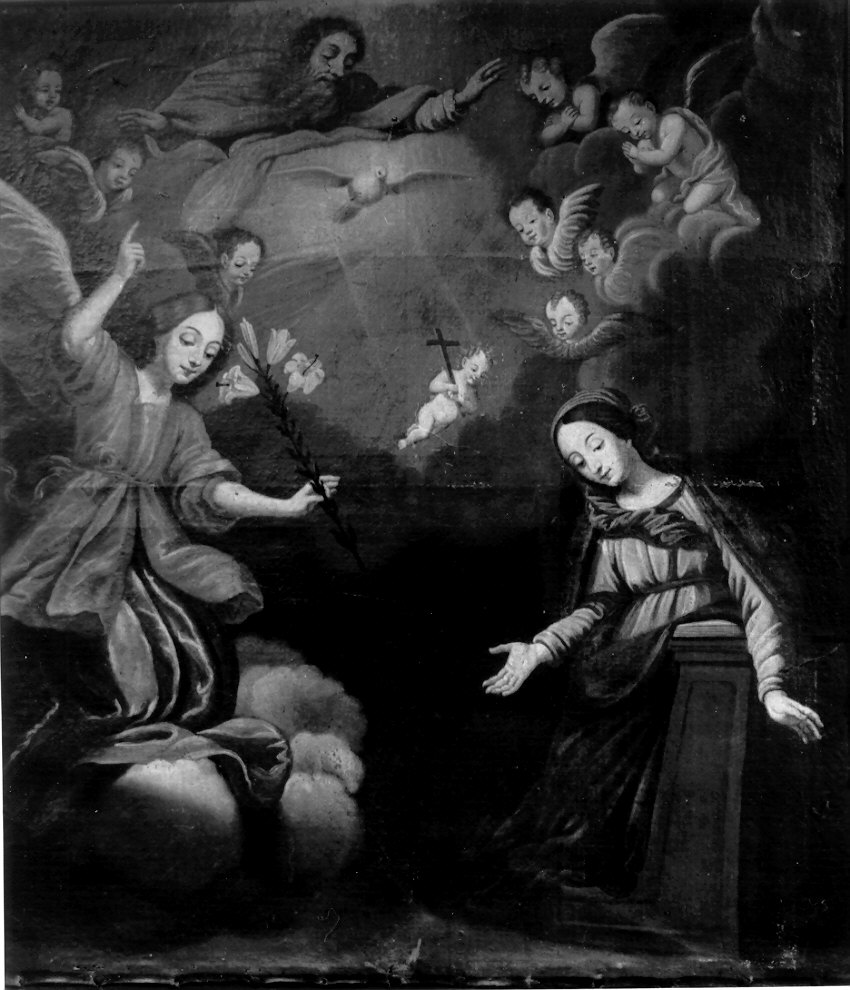 Annunciazione (dipinto, opera isolata) - ambito lombardo (sec. XVII)
