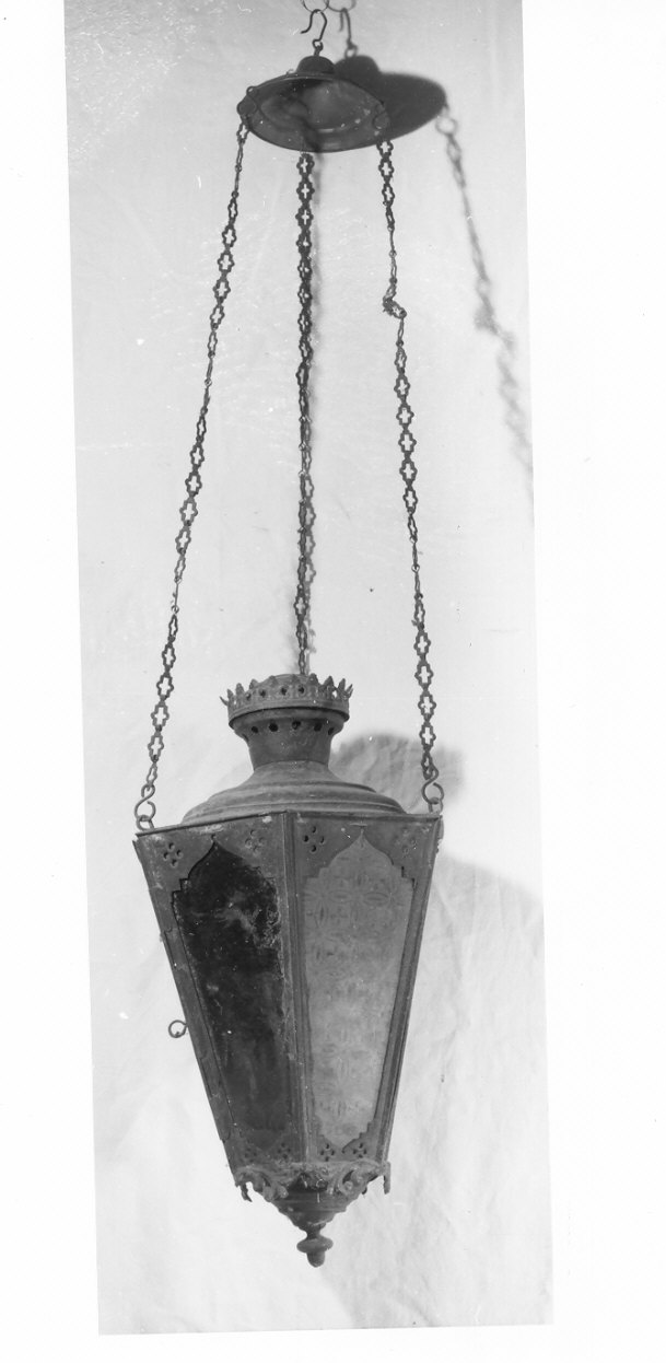 lampada pensile, opera isolata - ambito lombardo (primo quarto sec. XIX)