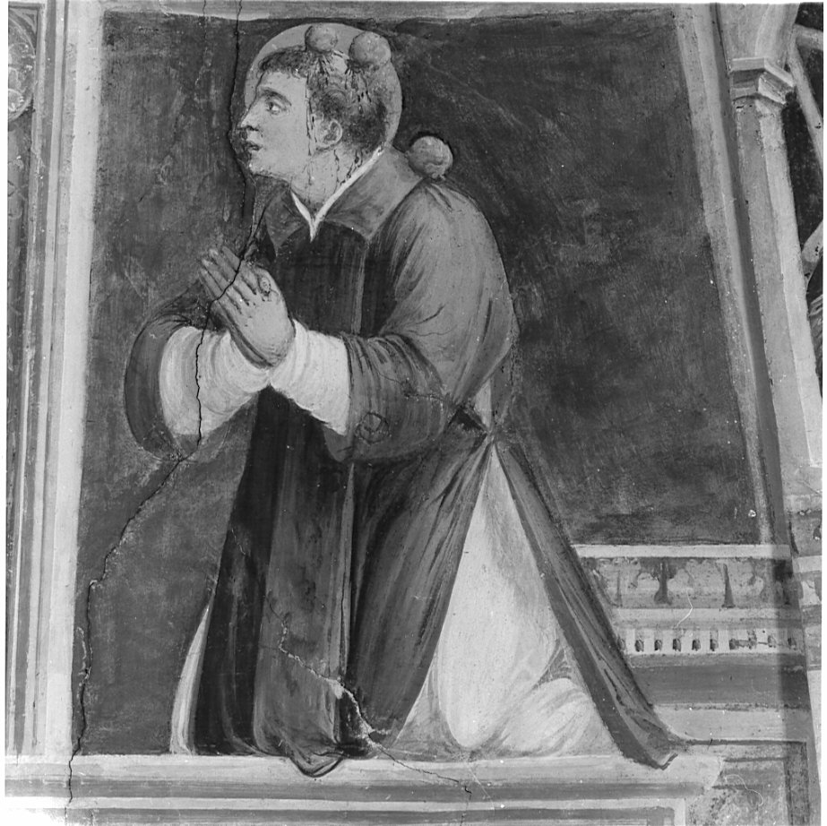 Santo Stefano (dipinto, elemento d'insieme) di Valorsa Cipriano (attribuito) (metà sec. XVI)