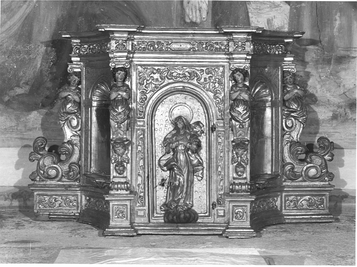 tabernacolo - a frontale architettonico, opera isolata - ambito valtellinese (sec. XVIII)