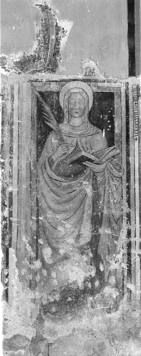 Santa Bartola (?) martire (dipinto, opera isolata) di Giovannino di Stefano da Sondalo (cerchia) (sec. XV)