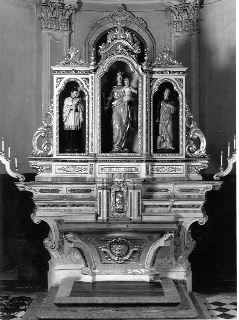 altare maggiore, complesso decorativo - bottega lombarda (seconda metà sec. XIX)