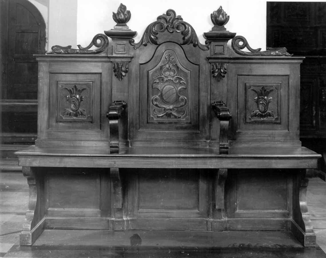 stallo del celebrante, opera isolata - ambito lombardo (prima metà sec. XX)