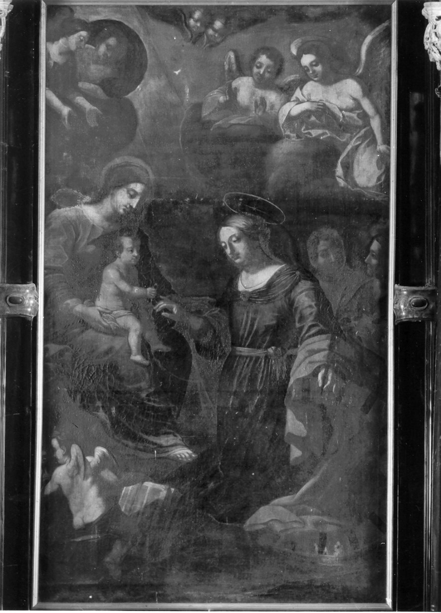 matrimonio mistico di Santa Caterina d'AlesSandria (dipinto, elemento d'insieme) - ambito lombardo (sec. XVII)