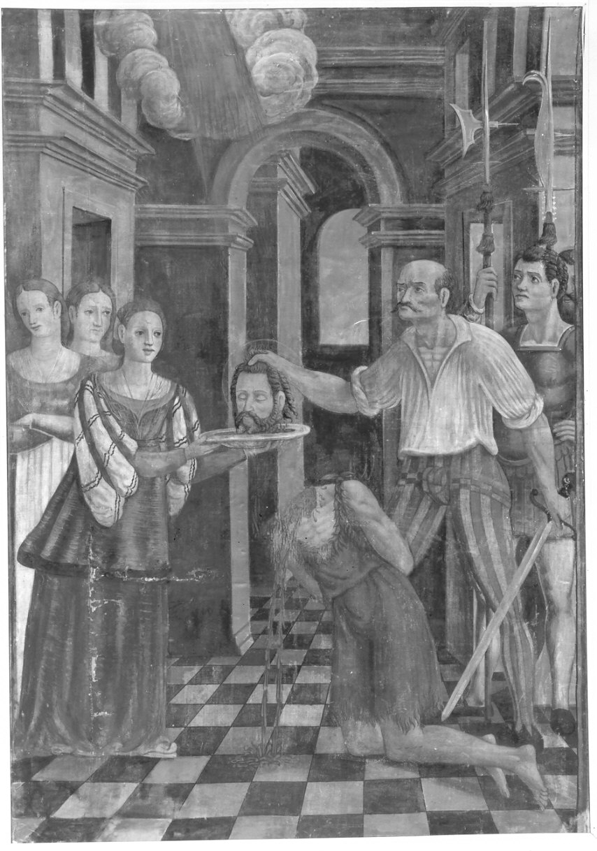 decapitazione di San Giovanni Battista (dipinto, elemento d'insieme) di Valloni Luigi (ultimo quarto sec. XVI)