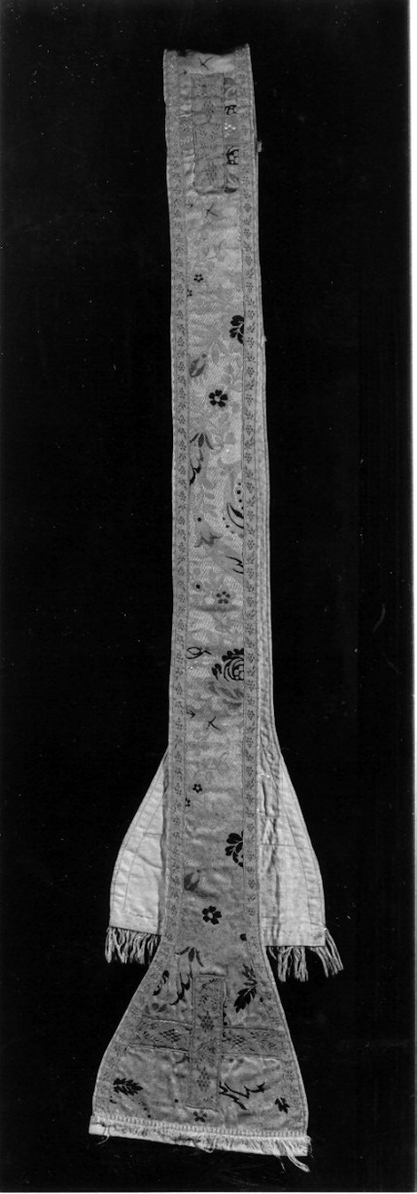 stola, elemento d'insieme - manifattura Italia settentrionale (seconda metà sec. XIX)