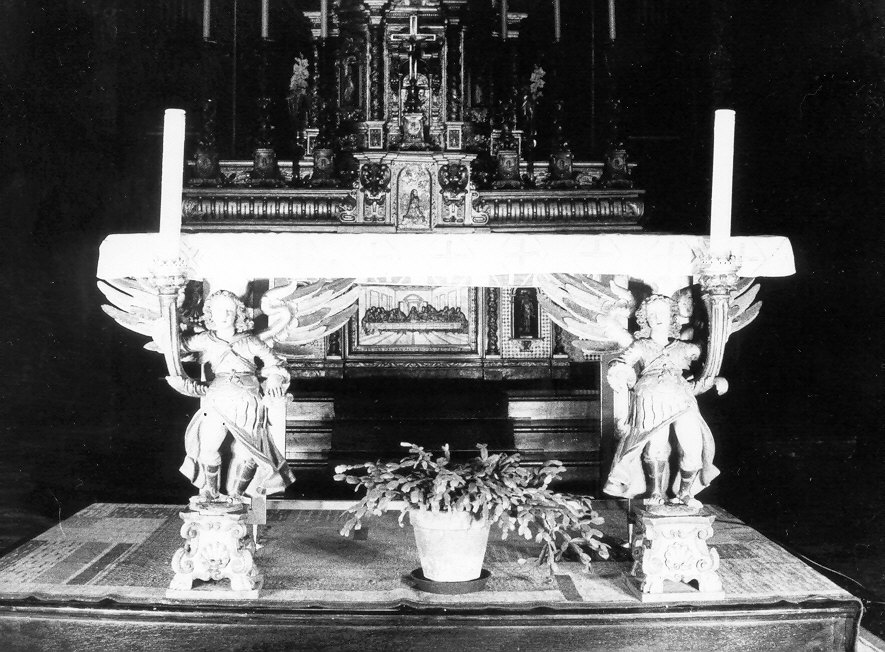 candelabro - a statua, coppia - ambito lombardo (sec. XVIII)