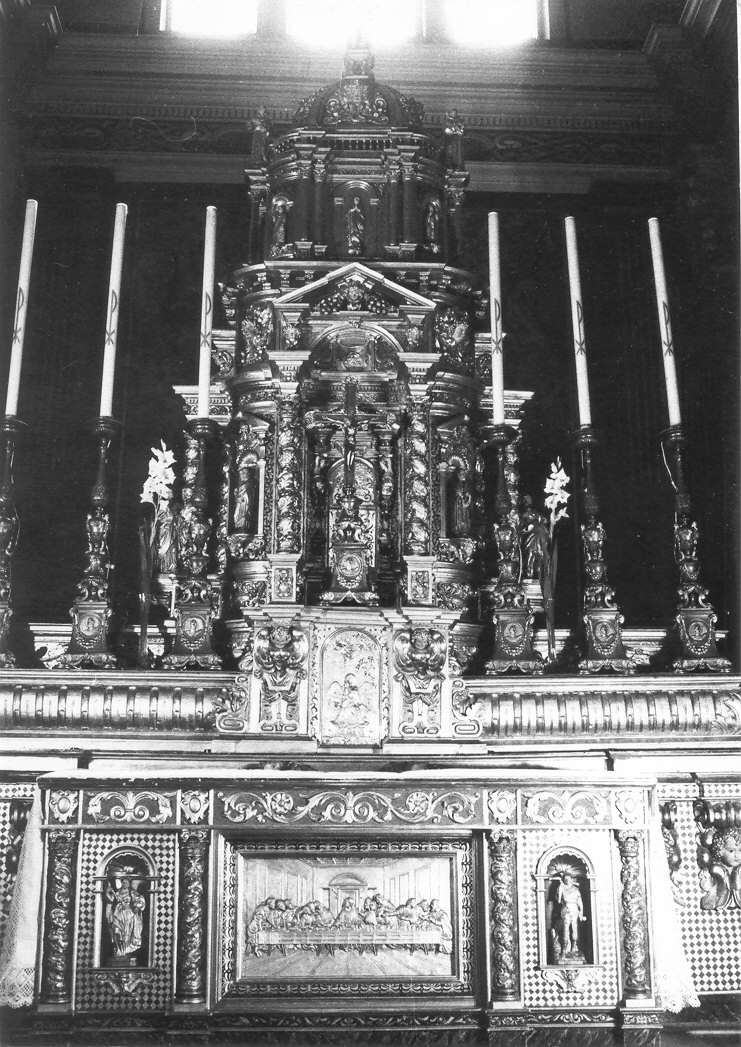 altare maggiore, insieme - ambito lombardo (sec. XVII)