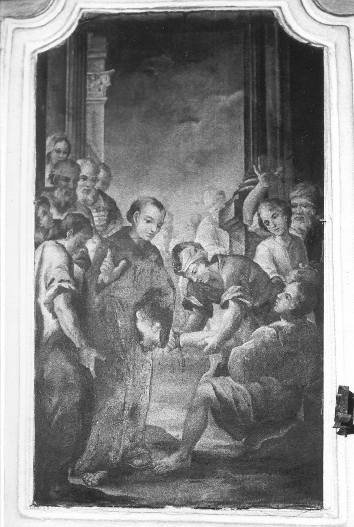 Sant'Antonio da Padova e il miracolo del piede (dipinto, pendant) di Gerol Stefano (sec. XVIII)