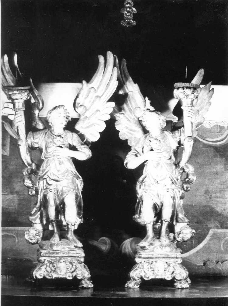 candelabro - a statua, coppia - ambito lombardo (sec. XVIII)