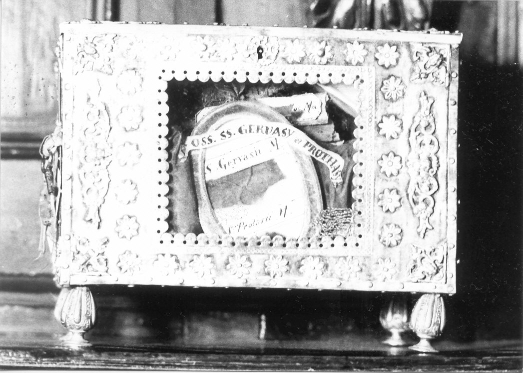 reliquiario a teca - a urna - ambito lombardo (sec. XVII)