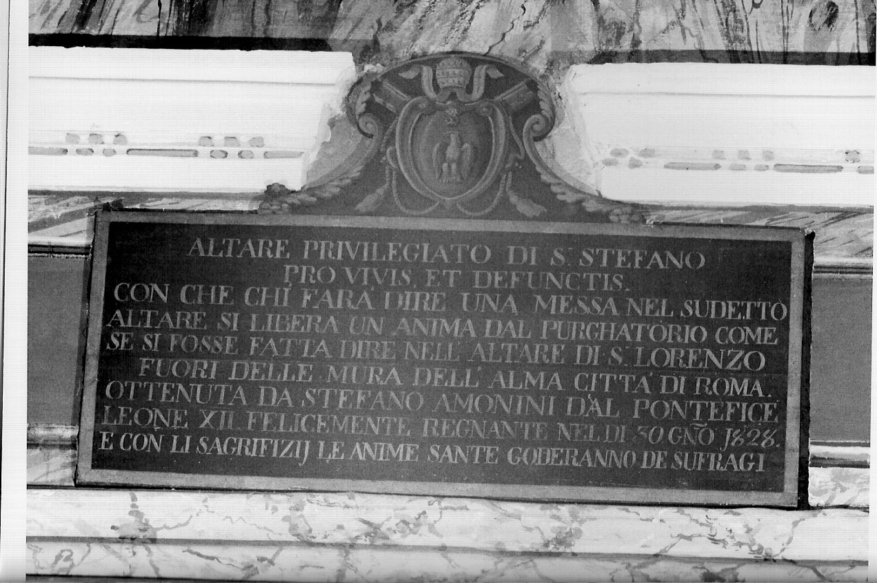 targa, opera isolata - ambito lombardo (sec. XIX)